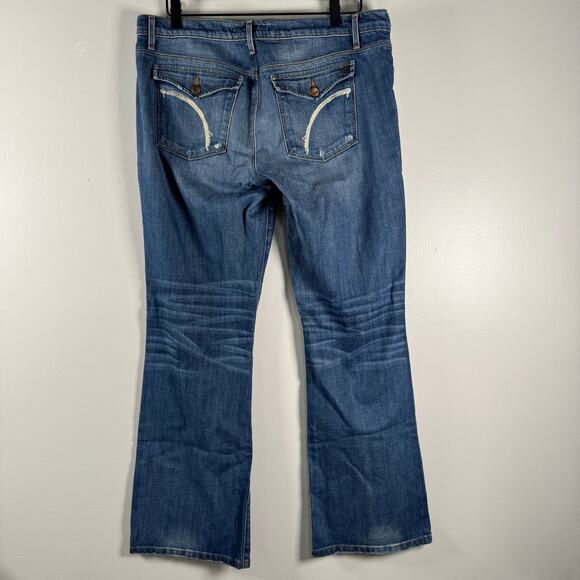 Joes Womens Provocateur Boot Cut Jeans Distressed Stretch Med Wash Mid Rise 32 - Picture 4 of 10